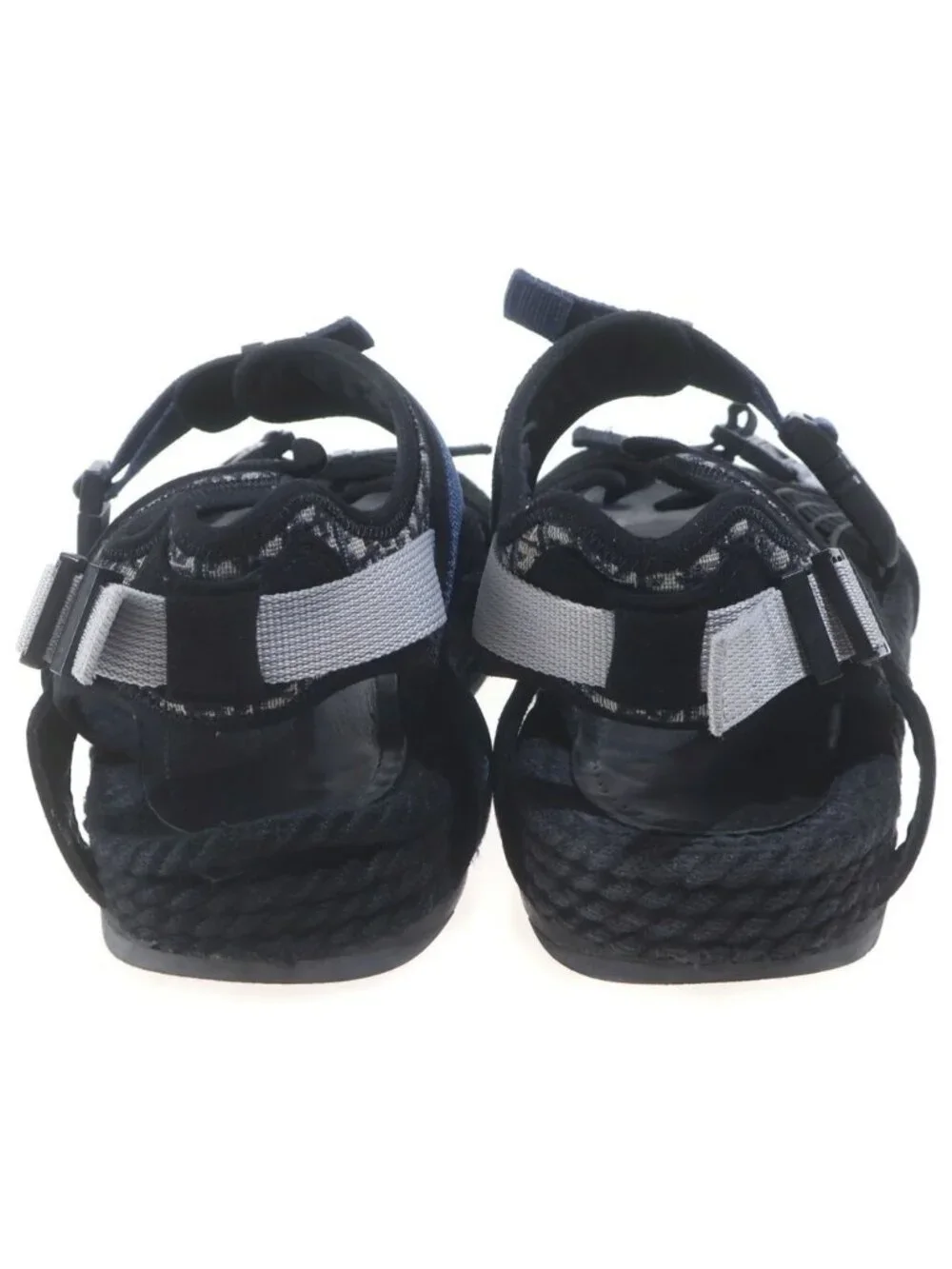 Dior SS Atlas Oblique Belt Sandals Black Blue